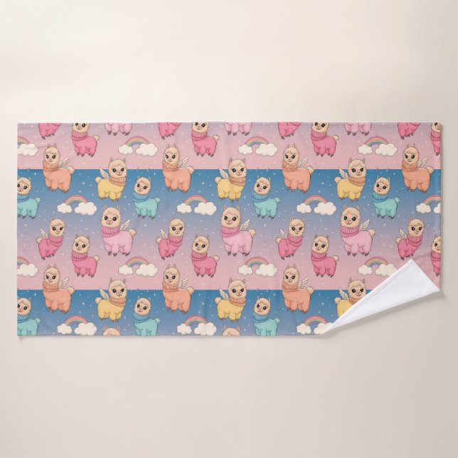 Magical Unicorn and Stars Pattern Design Bath Towel (Bath Towel)