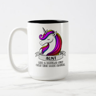 Magical Unicorn Aunt Two-Tone Coffee Mug