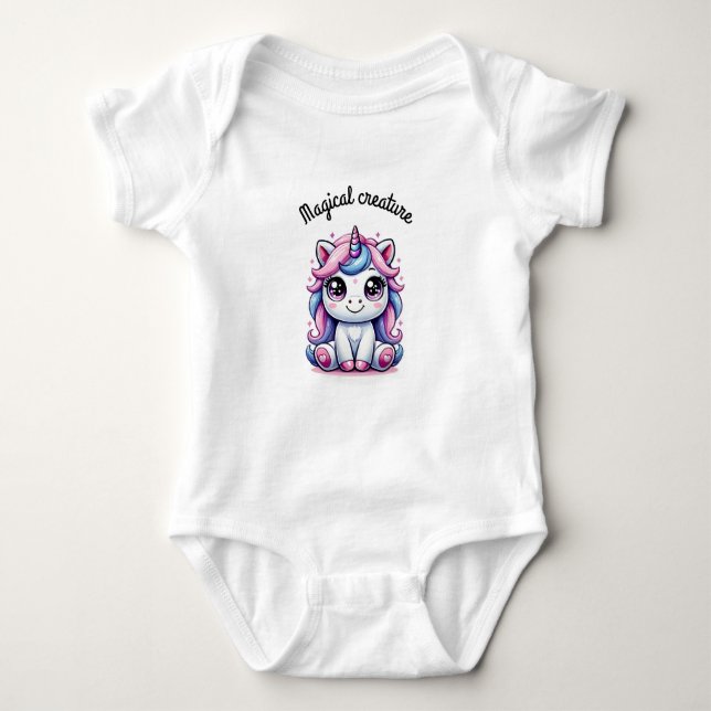 Magical unicorn baby bodysuit (Front)