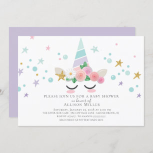 Magical Unicorn Baby Shower Invitation