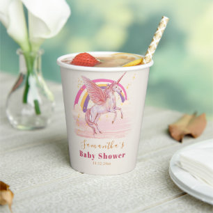 Magical Unicorn Baby Shower Party Paper Cups