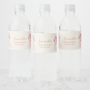 Magical Unicorn Baby Shower Party Water Bottle Label