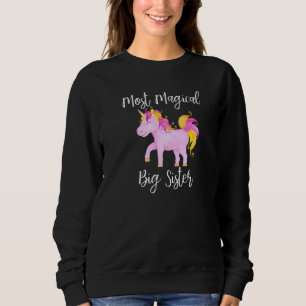 Magical Unicorn Big Sister Fun Big Sis Unicorns Sweatshirt