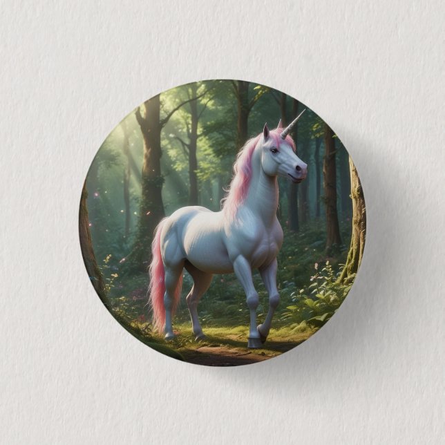Magical Unicorn Birthday 3 Cm Round Badge (Front)