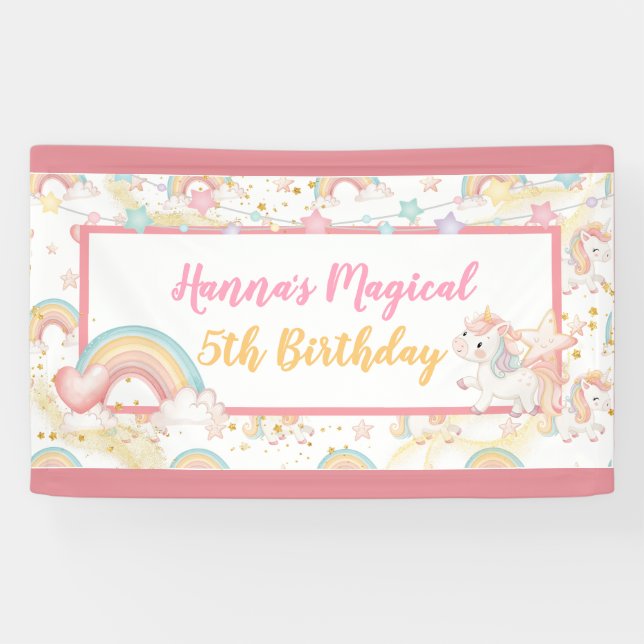Magical Unicorn Birthday Banner (Horizontal)