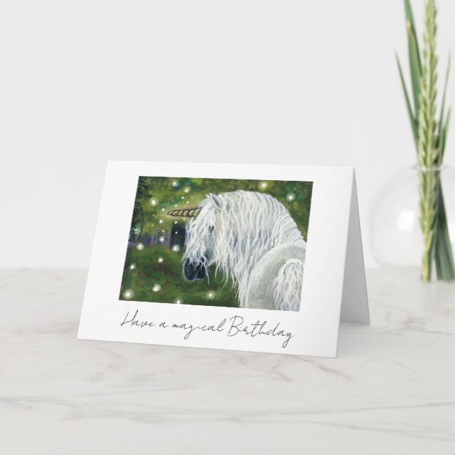 Magical Unicorn Birthday Card (Front)