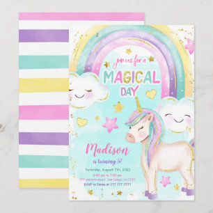 Magical Unicorn Birthday Invitation