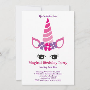 Magical Unicorn Birthday Invitation