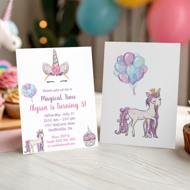 Magical Unicorn Birthday Invitation (Creator Uploaded)