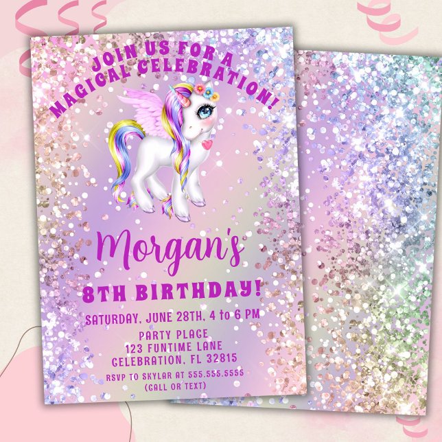 Magical Unicorn Birthday Invitation (Creator Uploaded)