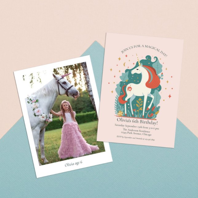 Magical Unicorn Birthday Invitation (Creator Uploaded)