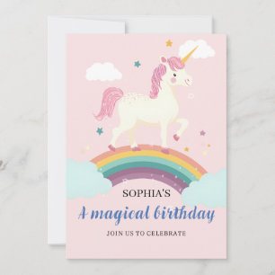 Magical Unicorn Birthday Invitation