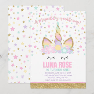 Magical Unicorn Birthday Invitation Unicorn Party