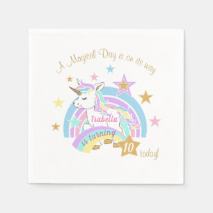 Magical Unicorn Birthday Napkin