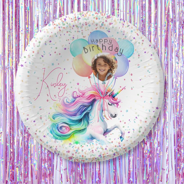 Magical Unicorn Birthday Paper Plate (Creator Uploaded)