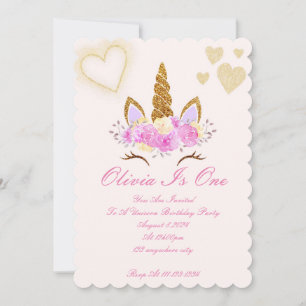 MAGICAL UNICORN BIRTHDAY PARTY INVITATION