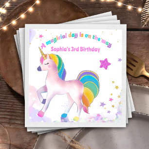 Magical Unicorn Birthday Party Napkin
