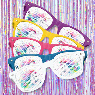 Magical Unicorn Birthday Party Retro Sunglasses