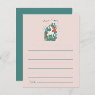 Magical Unicorn Birthday Time Capsule Wishes & Advice Card