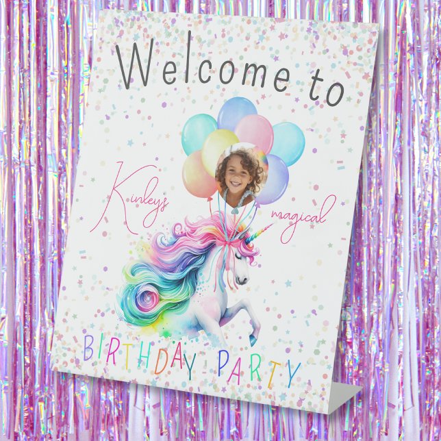 Magical Unicorn Birthday Welcome Sign (Creator Uploaded)