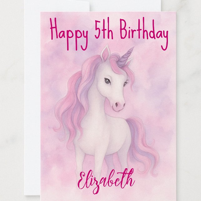 Magical Unicorn Birthday Wishes  Card (Creator Uploaded)
