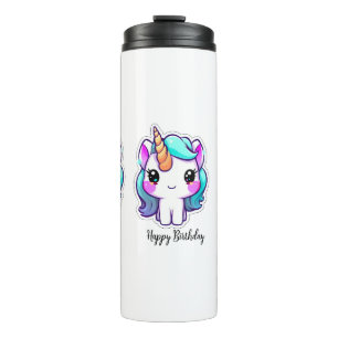 Magical Unicorn Birthday Wishes – Kawaii Style Thermal Tumbler
