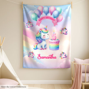 Magical Unicorn Blanket Gift for 5th Birthday Girl
