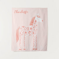 Magical Unicorn Blush Pink Personalised