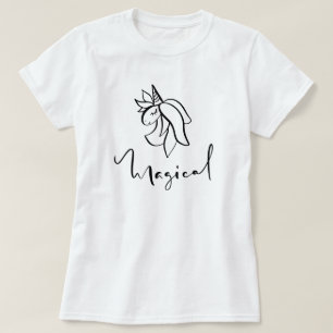 Magical Unicorn Calligraphy T-Shirt