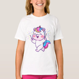 Magical Unicorn Celebration – Sparkly & Cute Girls T-Shirt