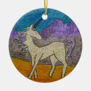 Magical Unicorn Ceramic Ornament