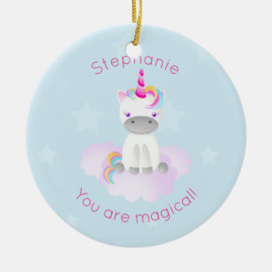 Magical Unicorn Ceramic Tree Decoration