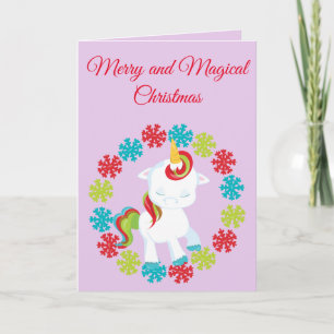 Magical Unicorn Christmas Card