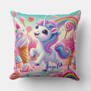 Magical Unicorn, Cupcakes, & Rainbow Cushion