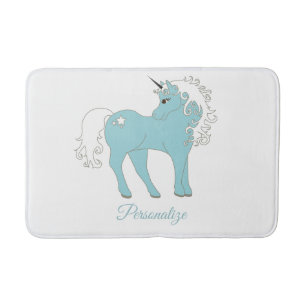 Magical Unicorn Cute & Adorable with Star Bath Mat