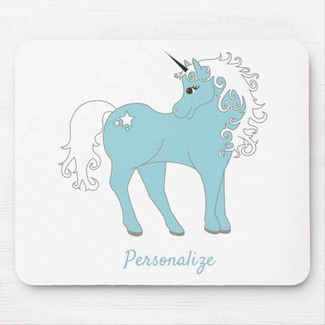 Magical Unicorn Cute & Adorable with Star Mouse Pad (Front)