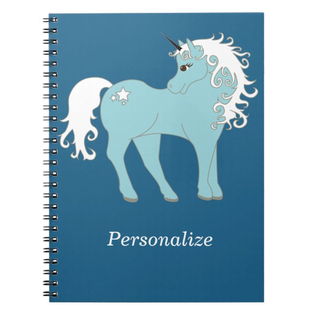 Magical Unicorn Cute & Adorable with Star Notebook (Front)