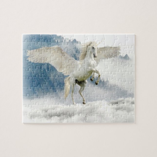 Magical Unicorn Dancing in the Clouds Jigsaw Puzzle (Horizontal)