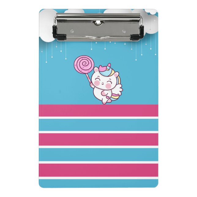 Magical unicorn design  mini clipboard (Front)