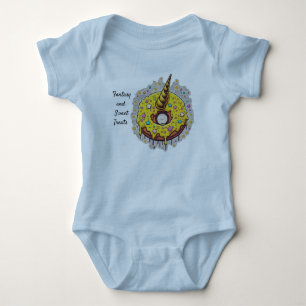 magical unicorn doughnut  baby bodysuit