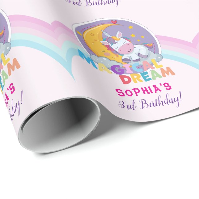Magical Unicorn Dream Wrapping Paper (Roll Corner)