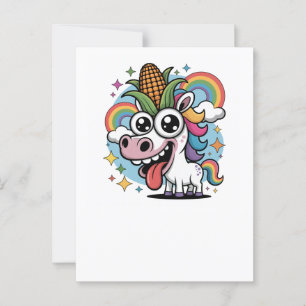 Magical Unicorn - Fantastically Corny Creature Postcard