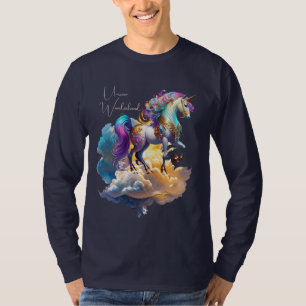 Magical Unicorn Fantasy clouds romance birthday T-Shirt