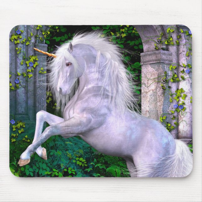 Magical Unicorn, Fantasy Mythical Creature Decor 6 Mouse Pad (Front)