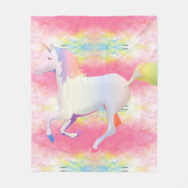 MAGICAL UNICORN  fleece blanket. (Front)
