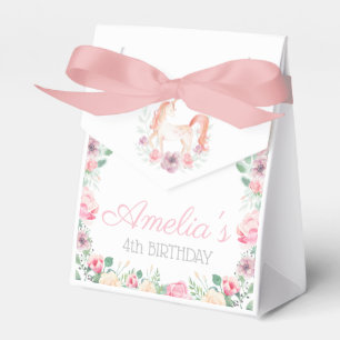Magical Unicorn Flower Birthday party Favour Box