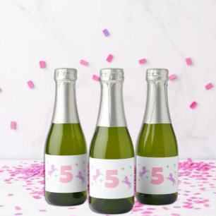 Magical Unicorn Girls Birthday Drink Label