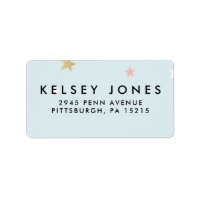 MAGICAL UNICORN GLITTER STAR ADDRESS LABEL