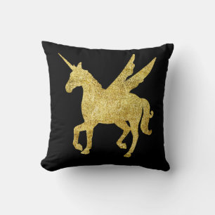 magical unicorn, gold unicorn, trendy cushion