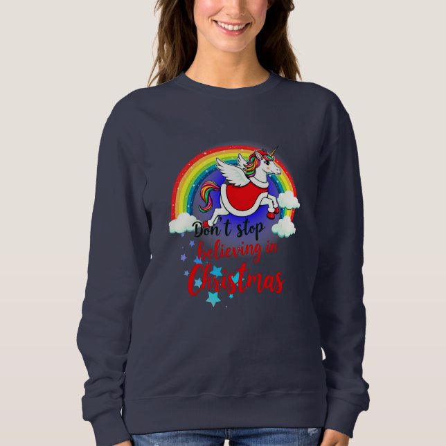Magical Unicorn Holiday Design Sweatshirt (Front)